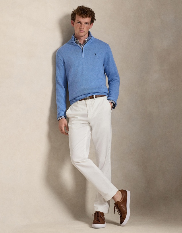 Polo Ralph Lauren - Cotton Quarter-Zip Mockneck Sweater
