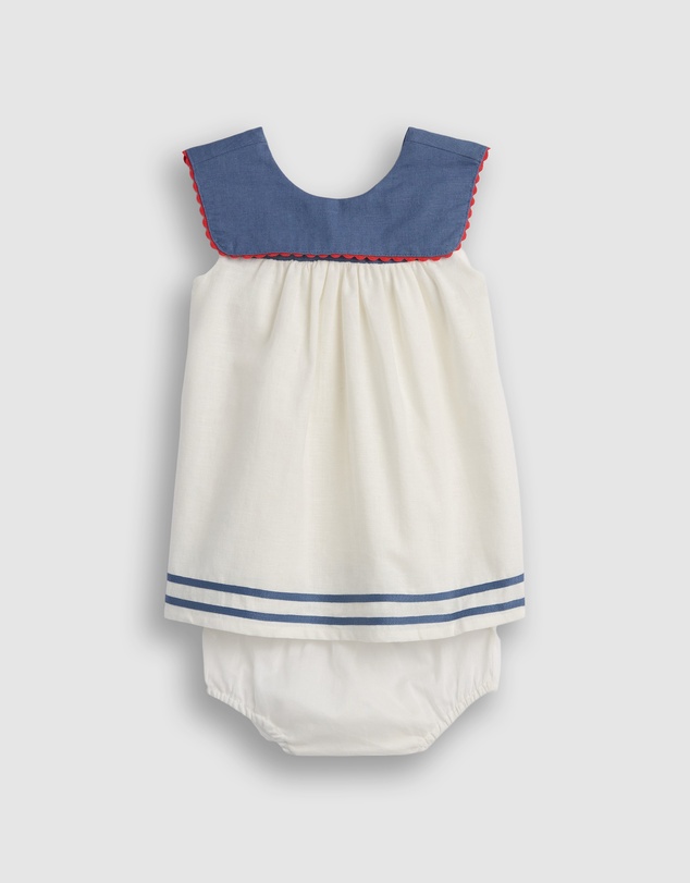 GAP - Sleeveless Linen Sailor Dress Set - Babies