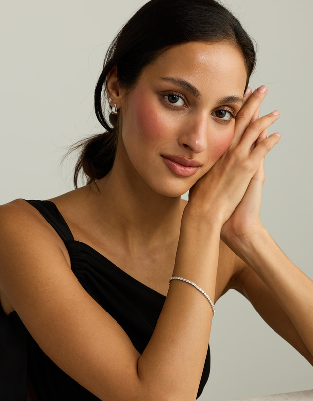 Michael Hill - 3.00 Carat TW Laboratory-Grown Oval Diamond Tennis Bracelet in Sterling Silver