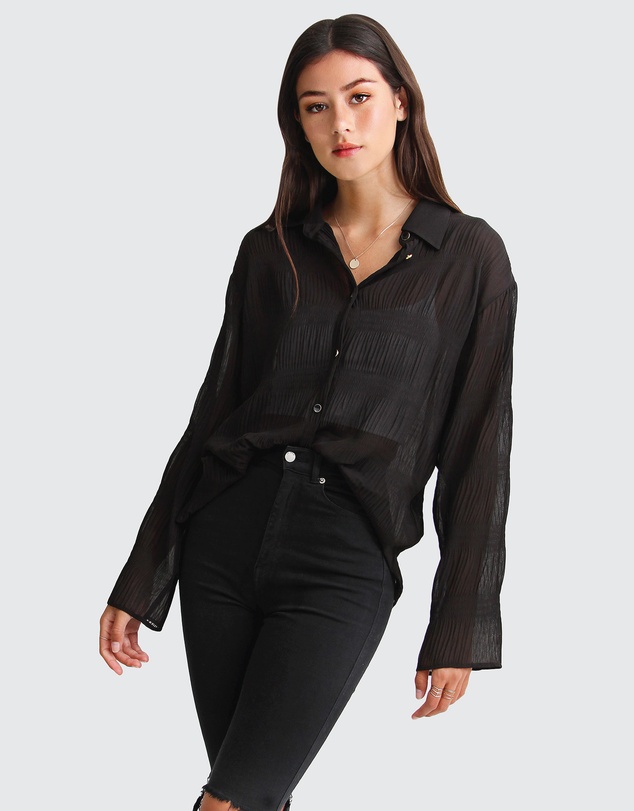 Belle & Bloom - Yoko Shirred Chiffon Blouse