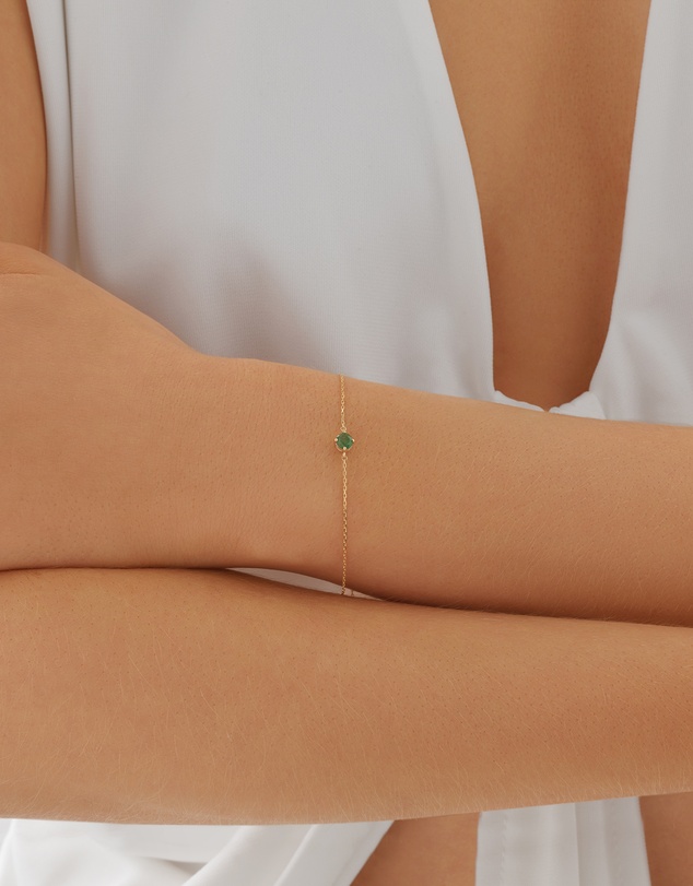 Michael Hill - Bracelet with Emerald in 10kt Yellow Gold