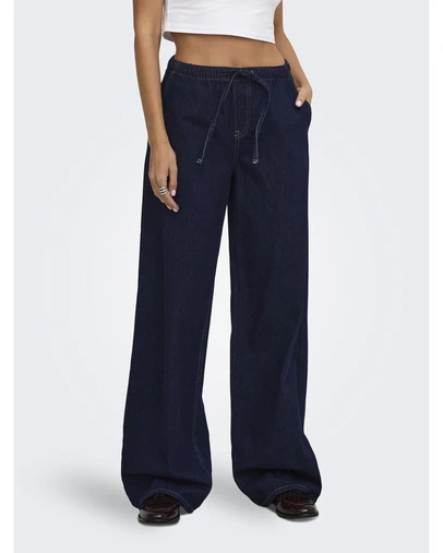 ONLY - Jay Pull String Wide Denim Pants
