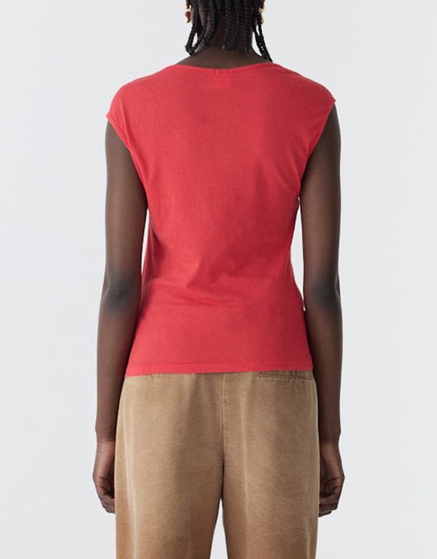 Bassike - Cap Sleeve Scoop Tank
