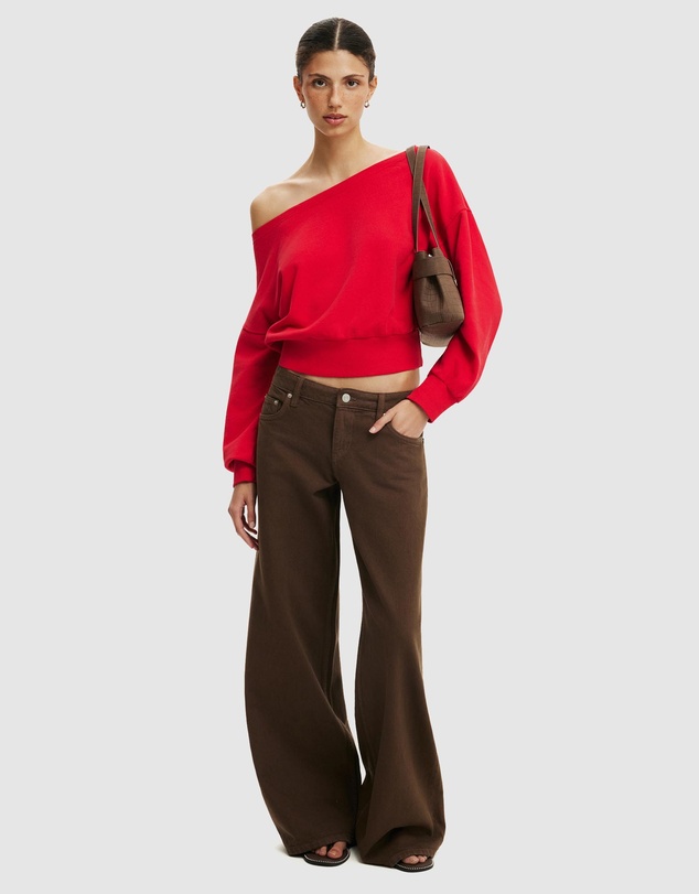 Cotton On - Relaxed Off Shoulder Sweatshirt