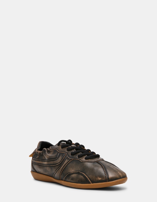 Steve Madden - Khaia Brown Distressed Sneakers