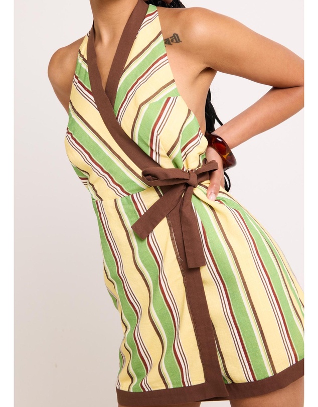 Subtitled - Avalon Halter Wrap Mini Dress