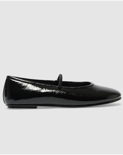 BLACK CRINKLE PATENT