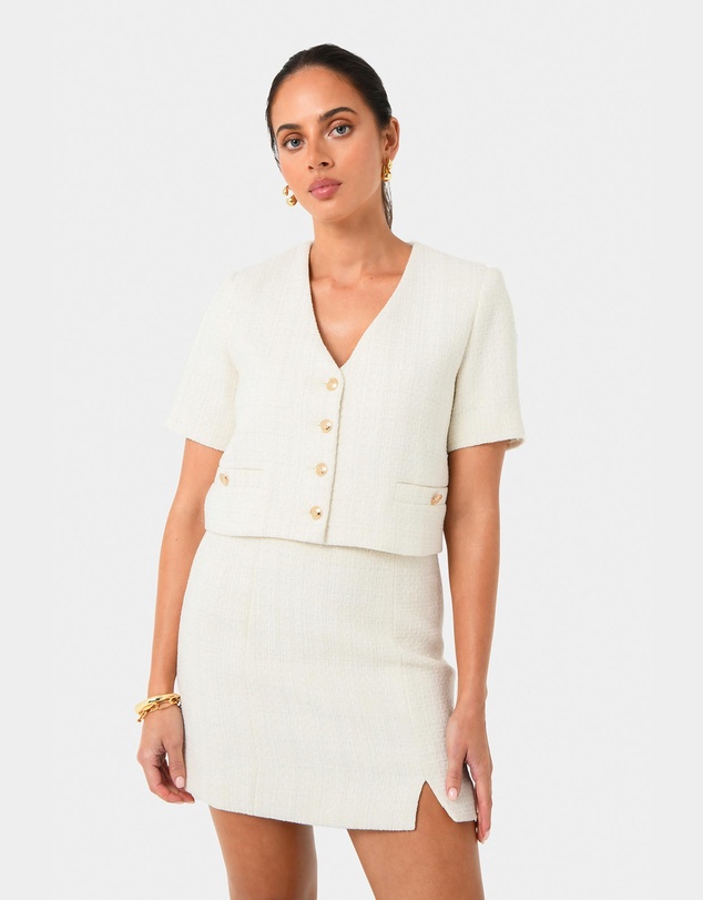 Forcast - Carmen Tweed A-line Skirt