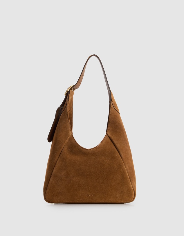 Evity - Alexa Leather Small Suede Hobo Bag