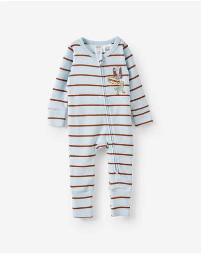 Cotton On Kids - Growie Long Sleeve Zip Romper - License