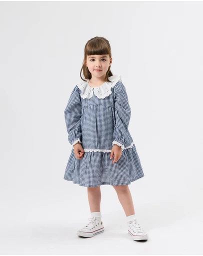 Goldie + Ace - Gingham Collared Dress - Babies-Kids