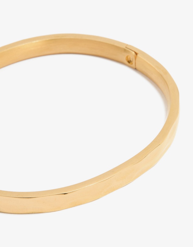 Lovisa - Waterproof Gold Plated Stainless Steel Hammered Hinged Bangle