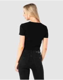 ONEBYONE - Premium Ribbed Crop Tee