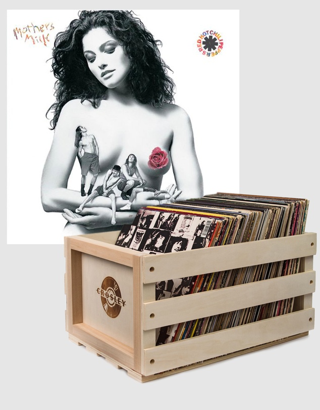 Universal Music - Crosley Record Storage Crate & Red Hot Chilli Peppers - Mothers Milk - Vinly Album Bundle