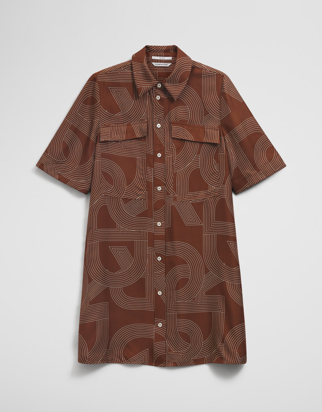 Country Road - Logo Washable Silk Shirt Dress