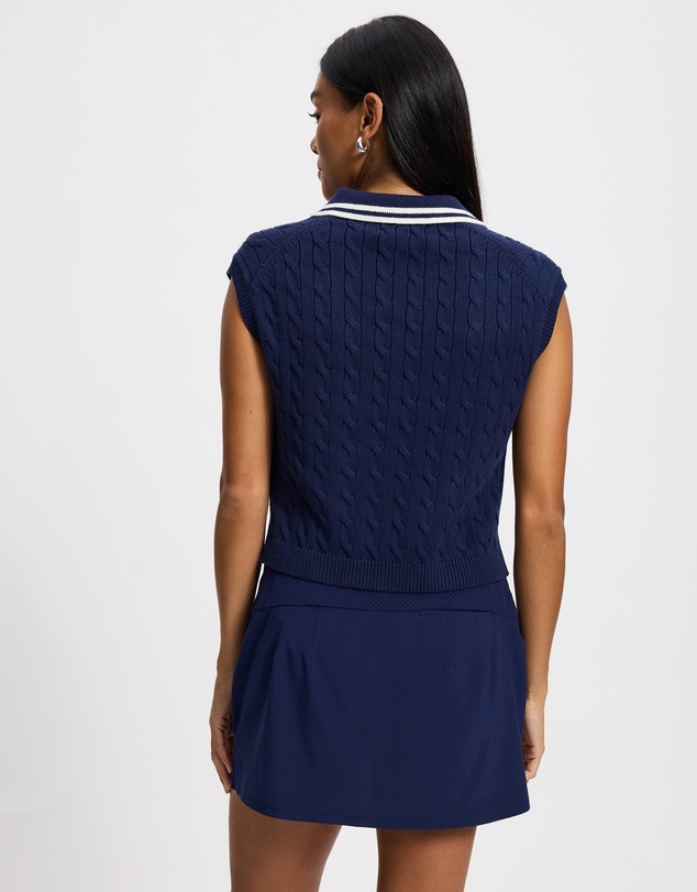 Polo Ralph Lauren - Cable-Knit Sleeveless Polo Shirt