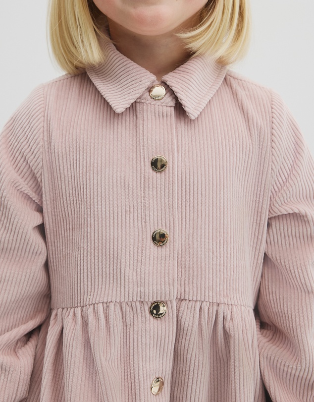 Country Road - Organically Grown Cotton Cord Button Through Dress