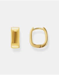 THOMAS SABO - Hoop earrings in angular shape mini gold