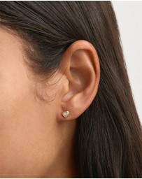 By Charlotte - Radiant Heart Stud Earrings