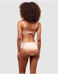 Passionata - Bianca Shiny Microfibre & Tulle High Waist Brief
