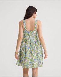 Oxford - Terra Ditsy Floral Linen Dress