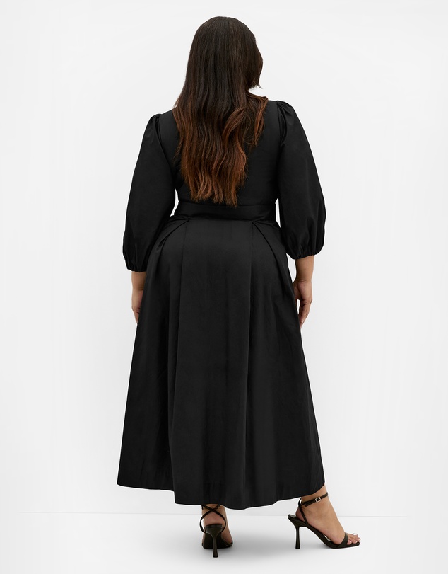 City Chic - Plus size Kaiya V Neck Dress - black