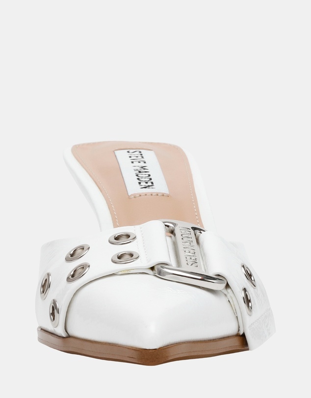 Steve Madden - Hiatus White Crinkle Patent Heels