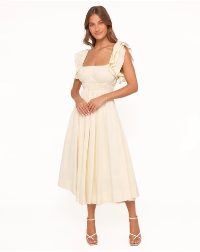Petal & Pup - Linda Midi Dress - Butter Yellow