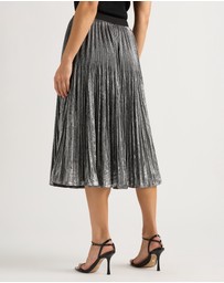 David Lawrence - Rumi Metallic Pleat Skirt