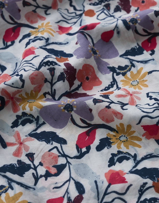 Seasalt - Watercolour Sketch 3/4 Sleeve Top in GOTS-Certified Organic Cotton