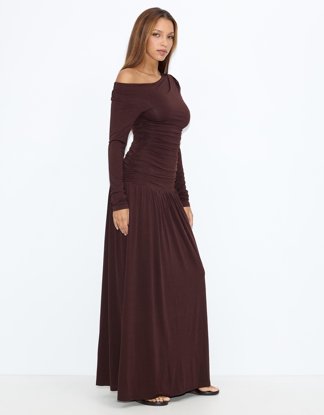 Dazie - She's All That LS Jersey Maxi Dress
