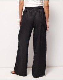 AERE - Contrast Drawcord Linen Pants