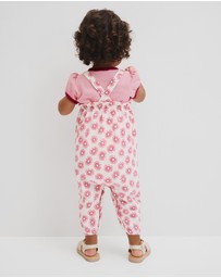 Country Road - Short Sleeve Printed Overall Set