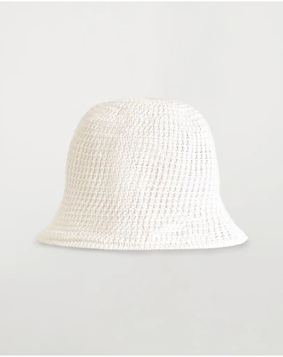 COS - Pointelle-Knit Bucket Hat