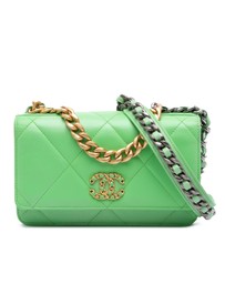 Pre-Loved by Azura Reborn - Pre-Loved Quilted Lambskin 19 Wallet on Chain
