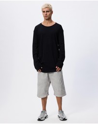 Surrounded By Ghosts - The Diaspore Relaxed Cotton Rib Long Sleeve Tail T-Shirt