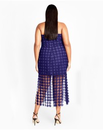 City Chic - Plus size Ebony Dress - cobalt