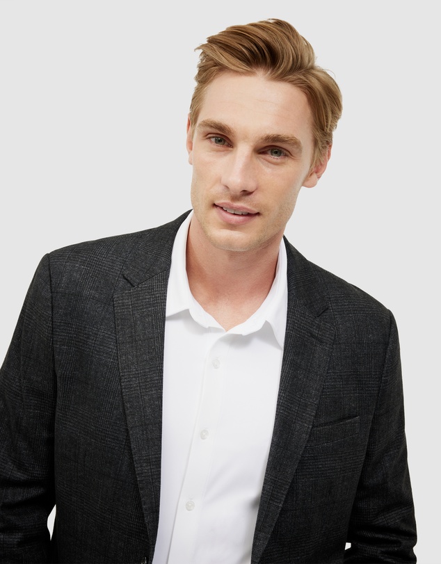Politix - Travel Performance Jersey Check Tailored Jacket
