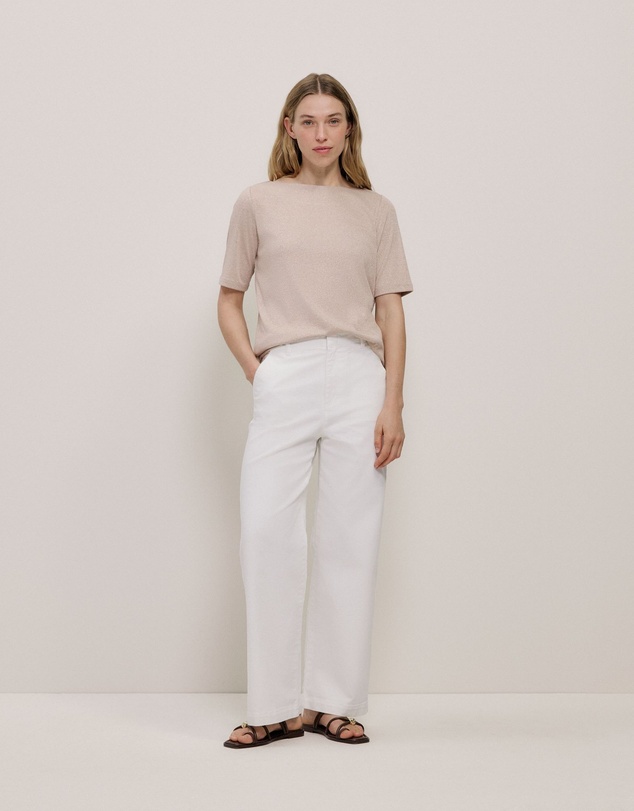 Trenery - Metallic T-shirt in Gold