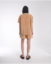 THE TALES - The Tales Retro Daisy Crepe Camp Shirt