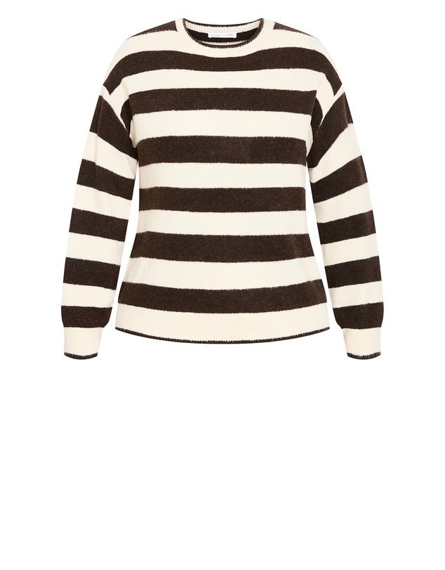City Chic - Halle Stripe Knit Jumper