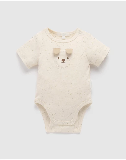 Purebaby - Appliqued Bodysuit-Kids-Babies