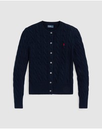 Polo Ralph Lauren - Cable-Knit Cotton Crewneck Cardigan