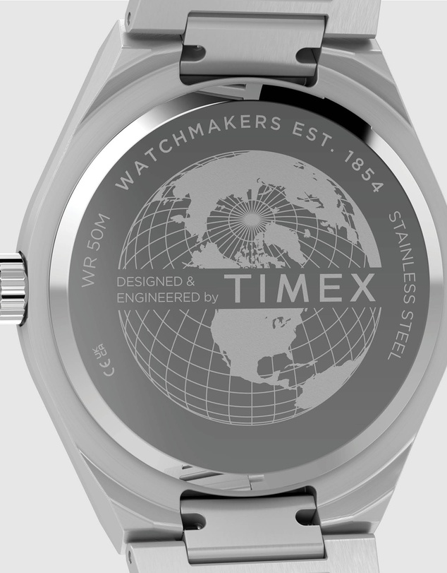 TIMEX - Q Timex Continental GMT 39mm Stainless Steel Bracelet Watch