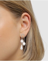 Elli Jewelry - Earrings Stud Pearl Chandelier 925 Sterling Silver