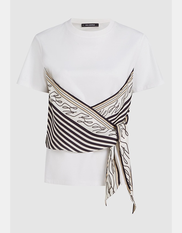 Karl Lagerfeld - Scarf Print T-Shirt