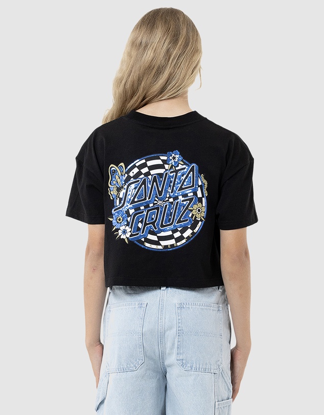 Santa Cruz - Field Check Dot Cropped Tee - Kids-Teens