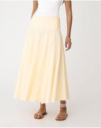 Forcast - Deb Cotton Midi Full Skirt
