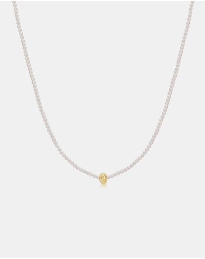 Ania Haie - Gold Twist & Glass Pearl Beaded Necklace