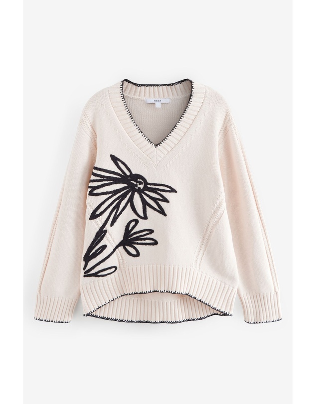 NEXT - 100% Cotton V-Neck Jumper
